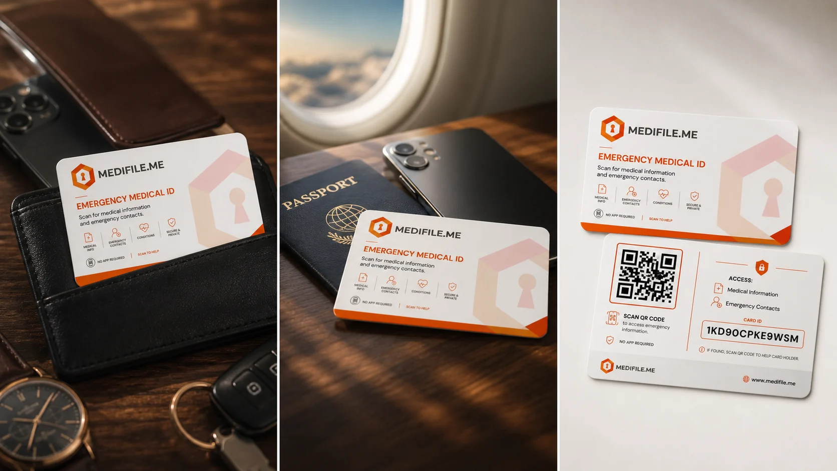 MEDIFILE.ME card product examples